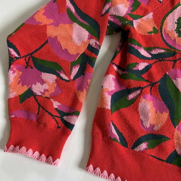 Farm Rio mixed papaya, knit cardigan XL Amaya papaya love Island - Picture 5 of 14